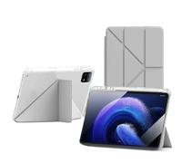 Étui de Protection Transparent Antichoc Compatible avec Huawei MatePad Air 12 2024 avec Porte-Stylo et Support Pliable Multi-Angles(Gray)