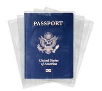 Étui de protection transparent en plastique imperméable pour passeport - Protection en vinyle pour documents de voyage et cartes de crédit, Lot de 5, Étanche