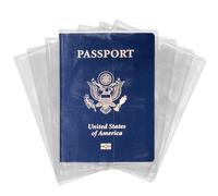 Étui de protection transparent en plastique imperméable pour passeport - Protection en vinyle pour documents de voyage et cartes de crédit, Lot de 7, Étanche