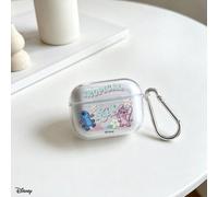 Étui de protection transparent pour AirPods Pro Disney Stitch & Angel Tropical Love avec design floral. Coque antichoc avec porte-clés compatible avec AirPods 1/2/3/4 et Pro/Pro 2e génération. Convien