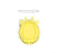 Étui de protection transparent pour unité de jeu Tamagotchi Connection avec cordon de maintien et ajustement dimensionnel exact (Violet/jaune (C87))