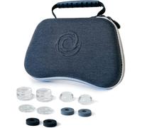 Etui de Protection Universel Manette PS5 PS4 Xbox One SeriesXS avec Kit Réhausseurs de Joystick et Anneaux de précision, Antichoc, Intérieur Velour Anti Rayure, Compartiment Accessoires