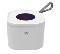 Étui de protection UV - Protection buccale UVC récipient de nettoyage et de rangement pour dispositifs de retenue, orthèses de nuit, tétines avec fonction rapide pour la nuit, 9,5 x 9,5 x 7,2 cm