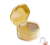 Étui de prothèse complet pour prothèse, Boîte de prothèse portable, Coupe de prothèse anti-fuite avec couvercle | Étui de prothèse étanche, récipient de prothèse pour c, jaune, riferimento alla
