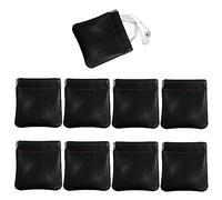 Étui de rangement 8 pièces en cuir PU, sac de rangement portable avec boucle à ressort, sac de rangement étanche à la poussière pour bijoux en épingle à cheveux, convient pour ranger des pièces de