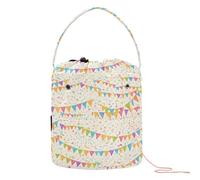 Étui de rangement coloré pour crochet avec trous pour fournitures artistiques et artisanales Motif drapeaux arc-en-ciel