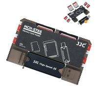 Étui de rangement compact et fin pour cartes SD MSD TF avec lecteur de carte mémoire USB 3.0, stockage pour 2 cartes SD SDHC SDXC + 4 cartes Micro SD MicroSDHC MicroSDXC, étui de transport portable