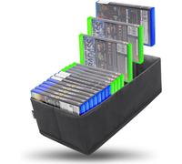 Etui de Rangement Compatible avec Jeux PS5 Xbox PS4,Boîte Pliable pour Ranger et Organiser 22-25 disques de Jeux