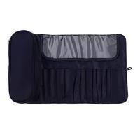 Étui de Rangement Cosmétique en Polyester Grosse Rabat Pliable | Contenu Apparent, Fermeture Éclair Robuste, pour Accessoires D’Ongles, Brosses à Dents, Voyage et Valise