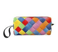 Étui de rangement de voyage à motif écossais coloré - Pochette de rangement portable à fermeture éclair pour un rangement ordonné