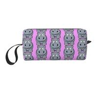 Étui de rangement de voyage avec fermeture éclair Motif hippopotame