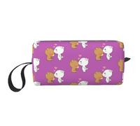 Étui de rangement de voyage avec fermeture éclair - Motif ours blanc marron