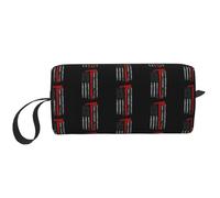Étui de rangement de voyage avec hache de pompier, ligne rouge, sac de rangement portable à fermeture éclair pour un rangement ordonné