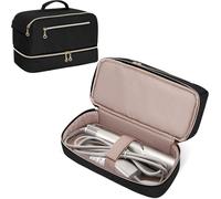 Étui De Rangement De Voyage Double Couche Compatible Avec Sèche-Cheveux Dyson,Organiseur Portable De Grande Capacité Pour Sèche-Cheveux,Styler Et Accessoires,Noir