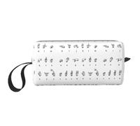 Étui de rangement de voyage portable avec fermeture éclair et inscription en langue des signes de l'alphabet