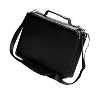 Étui de rangement en cuir pour marqueurs à 168/224 emplacements avec bandoulière - Grand support multicouche pour marqueurs de peinture