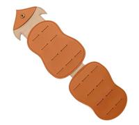 Étui de rangement en cuir synthétique avec 18 emplacements pour médiators de basse, accessoires de musicien, sac de rangement portable pour médiators de guitare, basse, ukulélé, marron, Refer to