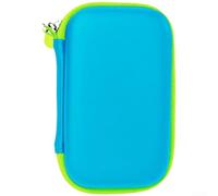 Étui de rangement en EVA pour banque d'alimentation avec poche intérieure en maille et sangles élastiques pour garder les câbles organisés (bleu)