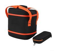 Étui de rangement en EVA, pour enceinte portable JBL-Partybox-Encore 2, sac de transport avec compartiment pour microphone, noir et orange, protection de voyage (noir et orange)