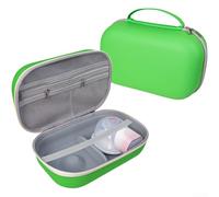 Étui de rangement en EVA pour tire-lait portable, sac de transport étanche à coque rigide avec poches multi-maille et poignée, boîte de voyage organisée pour accessoires de pompe électrique (vert)