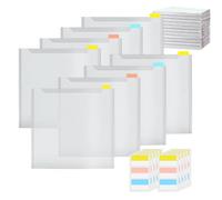 Étui de rangement en papier - Organiseur en papier cartonné transparent | 32,6 x 30,5 cm, PP avec étiquettes d'index, solution d'artisanat pour projets, boîte de fournitures de loisirs pour
