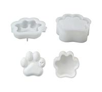 Étui de rangement en silicone en forme de patte de chien avec couvercle | Texture en silicone pour les amateurs d'artisanat avec démoulage facile, pour supports et bocaux de rangement décoratifs