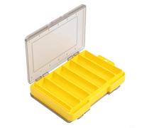 Étui de rangement étanche double face pour matériel de pêche avec verrous latéraux sécurisés, design translucide pour protéger les appâts, et suffisamment d'espace pour les petits articles (D)