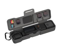 Étui de rangement étanche pour DJI Osmo Pocket 3, étui de transport rigide portable avec crochet, étui de protection simple de couleur unie pour DJI Osmo Pocket 3, accessoires de carte SD, gris, Étui
