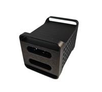 Étui de Rangement Imprimé en 3D pour Samsung T9 SSD Support, Boîte de Rangement de Bureau avec Couvercle Coulissant, évents de Refroidissement et Fente pour câble de Type C (Two Slots)