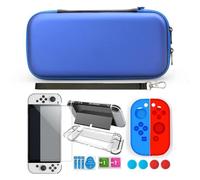 Étui de rangement - INF - Switch OLED - 9 pièces - Bleu - Accessoires inclus