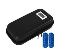 Étui de rangement isotherme pour médicaments, sac isotherme compact avec blocs de glace | Étui réglable avec affichage de la température pour voyage d'affaires, école, voyage en plein air