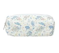 Étui de rangement léger avec fermeture éclair, Trousse baleine, Beauté de | Trousse à crayons en toile, trousse à soufflets pour l'école, le bureau, un usage quotidien