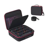 Étui de rangement miniature - 64 emplacements avec plateaux en mousse double couche absorbant les chocs pour Warhammer 40k, DND et plus encore 32 mm, étui avec bandoulière réglable et poche zippée -