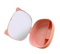Étui de rangement miroir de voyage pour rouges à lèvres, pinceaux, outils cosmétiques, besoins de voyage, blanc élégant, a, Beauté de masse