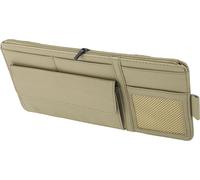 Étui de rangement multifonction pour clip de lunettes, support de lunettes de soleil pour pare-soleil de voiture universel pour SUV camion en similicuir beige, 1 pièce