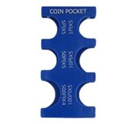 Étui de rangement polyvalent pour pièces de monnaie avec des designs élégants et des divisions personnalisables pour une gestion efficace des pièces, bleu, Taille unique