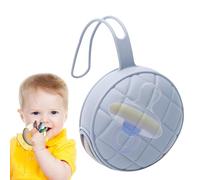 Étui de rangement portable en silicone pour tétine de bébé | Pochette à fermeture éclair pour tétines, de dentition, écouteurs, clés USB