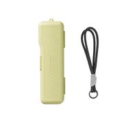 Étui de Rangement Portable pour DJI Osmo Pocket 4, Coque de Protection Intégrale Antichoc et Résistante Aux Chutes, avec Emplacements pour Filtres et Dragonne (Compatible Osmo Pocket 4/3)，Jaune Clair