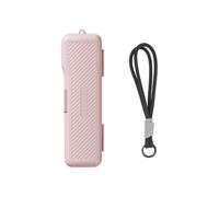 Étui de Rangement Portable pour DJI Osmo Pocket 4, Coque de Protection Intégrale Antichoc et Résistante Aux Chutes, avec Emplacements pour Filtres et Dragonne (Compatible Osmo Pocket 4/3)，Rose