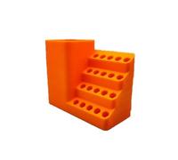 Étui de rangement portable pour embouts de tournevis avec 20/50 trous, pour rangement en plastique orange pour embouts hexagonaux de 6,35 mm, porte-outils compact avec poignée pour atelier, réparation
