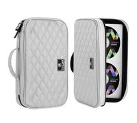 Étui de rangement pour 96 disques, support DVD portable, organisateur de CD avec poignée, portefeuille de rangement à coque rigide, sac de transport DVD de voyage pour voiture et bureau
