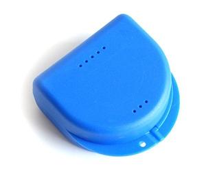 Étui de rangement pour appareil dentaire, protège-dents, gouttière anti-bruxisme, dentier, etc. (bleu ciel)