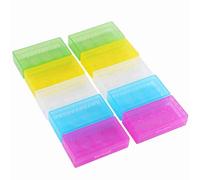 Étui de Rangement pour Batterie Cinq Couleurs, étui de Rangement pour Batterie en Plastique, adapté aux Piles 18350, Peut contenir 2 Piles simultanément ou être converti pour