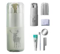 Étui de rangement pour brosse à dents | Porte-brosse à dents compact | Kit de voyage | Multifonctionnel 8 en 1 Kit de toilette avec cloison pour bureau, camping, voyage ou utilisation quotidienne