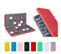 Étui de rangement pour cartes de jeu Switch avec 24 fentes pour cartouches de jeu et 24 espaces de stockage pour cartes micro SD Blanc,noir,jaune,vert,rose,bleu,Violet,rougeABS