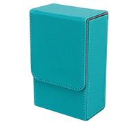 Étui de Rangement pour Cartes de Tarot, Boîte de Collection Rigide avec Motif Lune, Revêtement Antidérapant, Protection pour Jeux de Cartes Divinatoires et Oracles, Bleu Vert