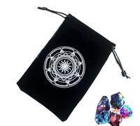 Étui de rangement pour cartes de tarot en flanelle avec cordons de serrage réutilisables et portables pour accessoires de cartes de tarot, Nouveau O, Refer to description, Unisexe