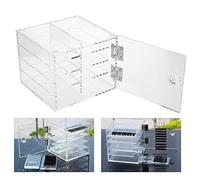 Étui de rangement pour cils, 8 compartiments Faux cils Extension de cils Boîte de transport Organisateur de maquillage cosmétique acrylique transparent pour une utilisation professionnelle en salon