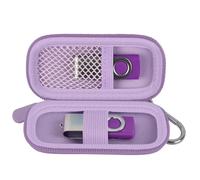 Étui de rangement pour clé USB compatible avec SanDisk/Samsung/pour lecteur flash PNY, clé mémoire, lecteur flash Thumb Drive, 16/32/128 Go, support d'accessoires électroniques (violet clair)