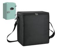 Étui de rangement pour congélateur, 28 x 20 x 32 cm, organiseur de rangement en nylon avec fermeture éclair, étui de maquillage noir, protection portable pour congélateurs avec bandoulière pour la